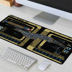 Sovereign Class - USS Enterprise-E LCARS Schematic Desk Mat