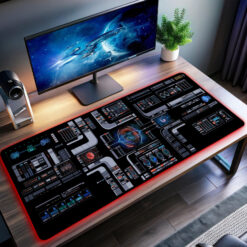 Star Trek Picard Okudagram LCARS LED Desk Mat
