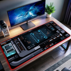 Star Trek Picard USS Titan Okudagram LCARS LED Desk Mat
