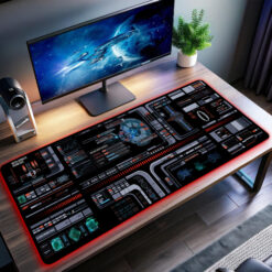 The Engineering Bridge Station LCARS LED Desk Mat