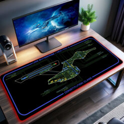 Constitution Class - USS Enterprise NCC-1701-A LCARS LED Desk Mat