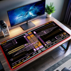 Galaxy Class - USS Enterprise-D LCARS Schematic LED Desk Mat